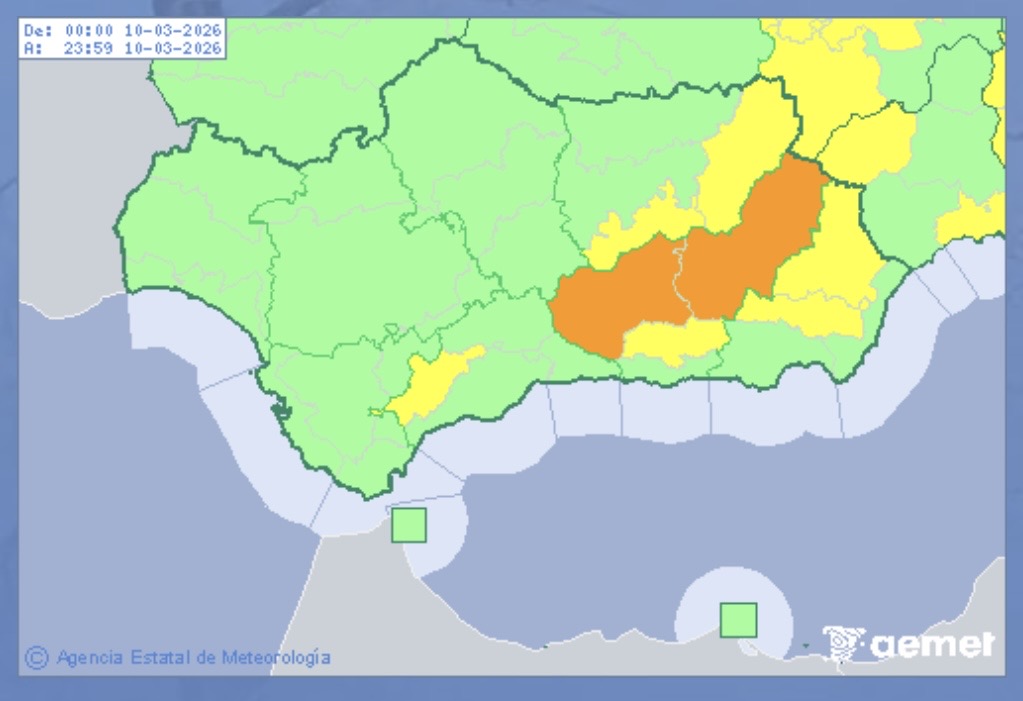 Activado el aviso amarillo por nevadas este martes en el Valle de Lecrín