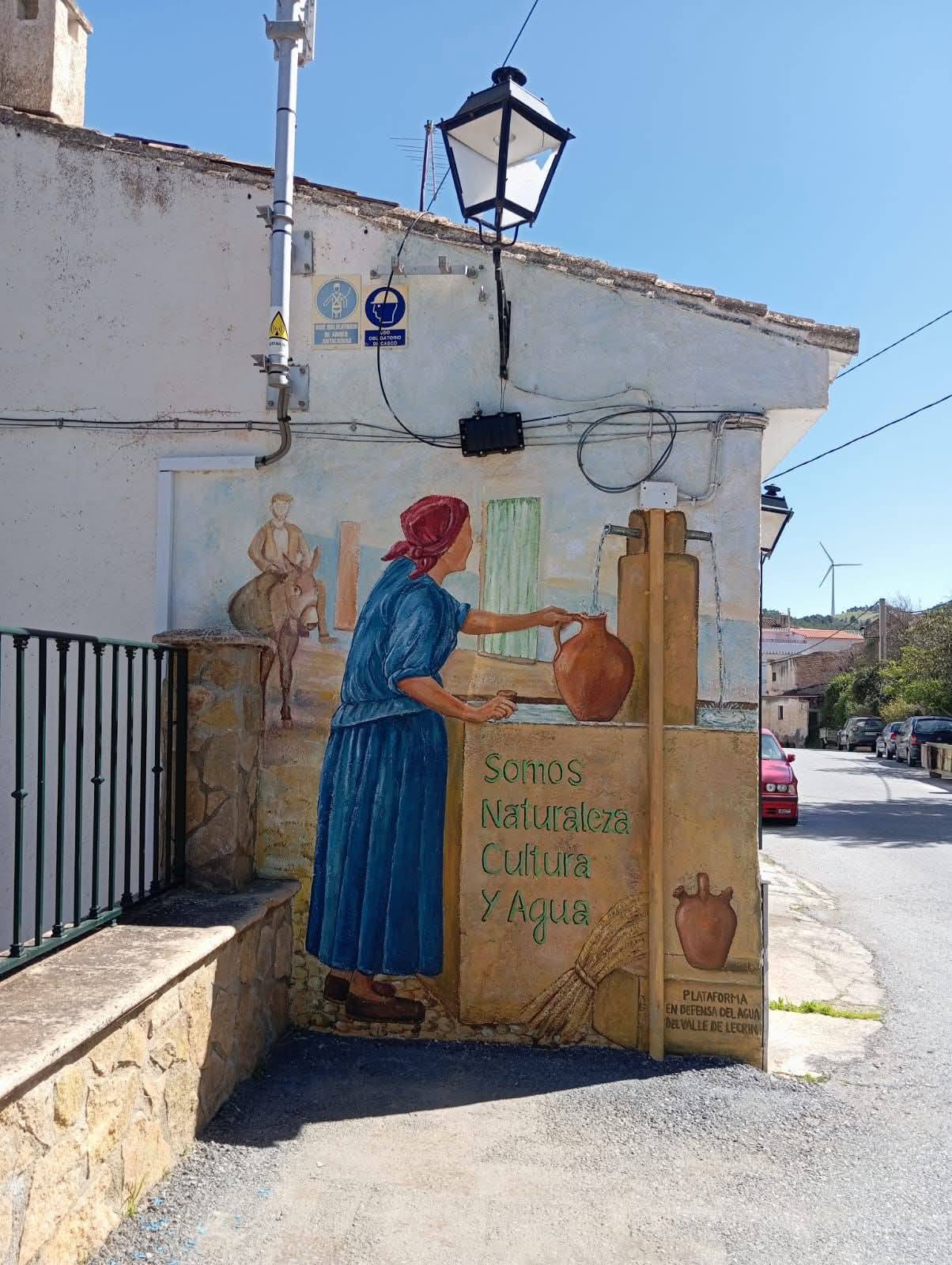 El Mural del Agua en Cónchar, arte colectivo para defender la vida