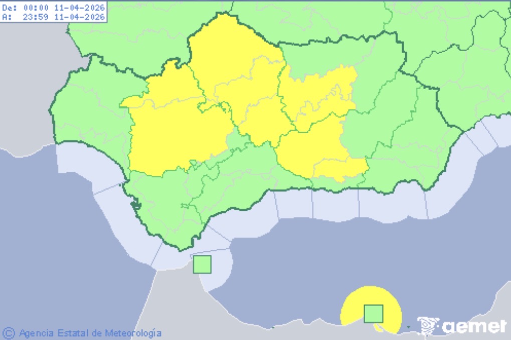 El Valle de Lecrín en aviso amarillo por...